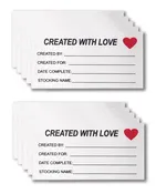Created with Love Woven Fabric Labels (10 pack) for Bucilla Felt Stocking Kit