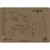 1911 Schematic Handgun Mat