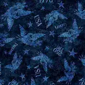 1776 – Tonal American Eagle | Dark Blue | Cotton Quilting Fabric