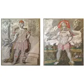 18th C Pair of Engravings “Allegory and European Monarchs”
