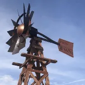 16′ Functional Aeration Wood Windmill – 4-Legged