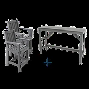17" x 57" Counter Height Balcony Set