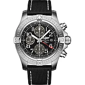 Breitling Avenger Chronogragh GMT Black Dial A24315101B1X2 Stainless Steel With Black Calfskin Leather Watch 2024