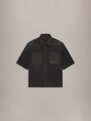AMIRI 3D SHORT SLEEVE SNAP SHIRT - Vintage Black