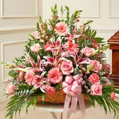 Thoughts and Prayers Fireside Basket - Pink
