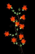 LED Light Wall Window Poinsettia Tree 61389