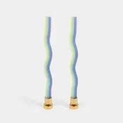 54 Celsius - Wiggle Candles - Lav. & Green (2 Pack) - 11" Vibrant Tapers
