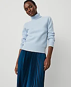 Cashmere Ribbed Turtleneck Sweater
