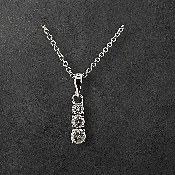 3 Stone Blue Topaz Necklace — Throckmorton Watches & Jewlery