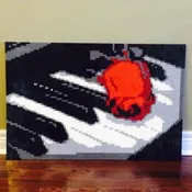 Lego Mosaic "Keys of Romance" by Jack Ferdman w/COA