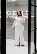 Nikki Curve Gown | Plus Size Simple Wrap Wedding Dress | Karen Willis Holmes