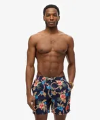 Hawaiian Print 16-Inch Swim Shorts