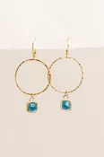 Apatite Hoop Earrings