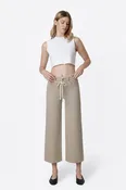 Ava crop denim in taupe