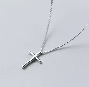 Dainty Cross Pendant, Sterling Silver
