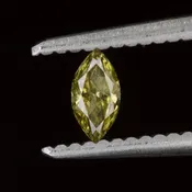0.16ct DIAMOND GIA CERTIFIED FANCY GREEN YELLOW MARQUISE SHAPE NATURAL LOOSE
