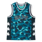 A Bathing Ape Color Camo Mesh Multi Logo Relaxed Fit Tank Top M (Green)