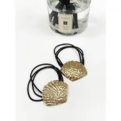 Duo Gold Metal Shell Ponytail Holder