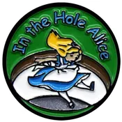 Alice in the Hole Golf Ball Marker
