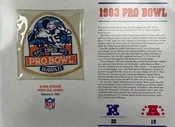 1983 NFL Pro Bowl Willabee & Ward Stat Card Patch
