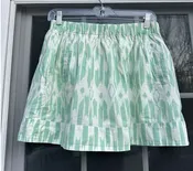 J.Crew Cotton Linen Mini zig zag Elastic Waist Skirt Medium - $18 - From Katlyn