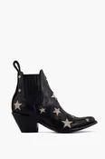Cowboy Pointed Toe Star Ankle Boots - STARRY KNIGHT