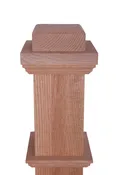 4075 Solid Red Oak Plain Box Newel Post