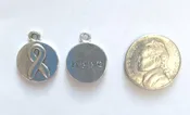 Breast Cancer Round Hope Charms ( 6 Pieces)