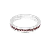 Birthstone Ring February Silver