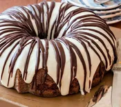 Chocolate Rum Glazed Pound Cake 10"