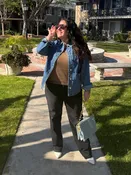 Denim Slim Wide Jeans