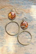 Janet Orange Hoop Earrings