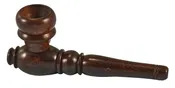 Lathe-y Sunday Smooth Wood Smoking Pipe | 3"