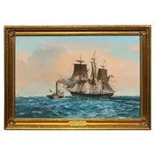 "An American Clipper Ship" by Leslie Arthur Wilcox — Bradbury Art & Antiques