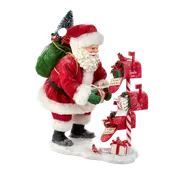 10.5 Inch Fabriche Santa With Mailbox
