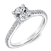 14K “Namaste” Classic Solitaire Diamond Engagement Ring, 1ct Center