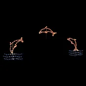 10′ Animated Dolphin Arch Holiday Light Display
