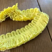 Bright Yellow Cotton Fringe Trim by the Half Yard - 1 1/8" Wide