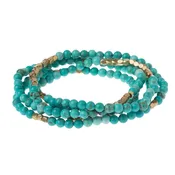 Turquoise Stone of Sky Stone Wrap Bracelet/Necklace