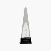 3D Engraved Crystal Golfer Spire Award