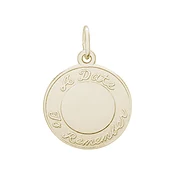 A Date to Remember Charm in 14k Yellow Gold