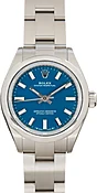 Pre-Owned Rolex Oyster Perpetual 28 276200 Med Blue Dial