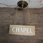 1930s Chapel sign — Aurora Mills