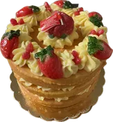 3-Layer Strawberry Cake Candle