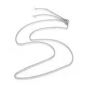 Adjustable Rolo Chain Necklace - Stainless - 29"