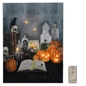 Battery-Operated Lighted Wall Art - Halloween Spell