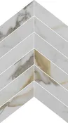 Alustra Imperial Gold Calacatta Chevron Matte Mosaic