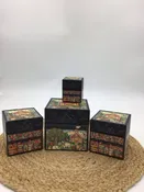 4PC SET School Days Nesting Boxes Plus 1 Box w Notepad