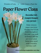 Paper Flower Class — Little Green A Plant Bar