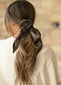 Brown Striped Triangle Scarf
